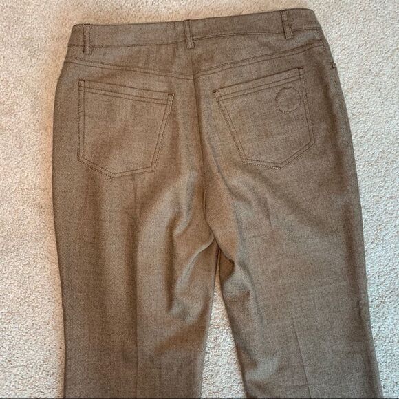Akris PUNTO NWOT Brown wool stretch trouser pants size 8 - Picture 4 of 13